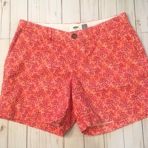 Old Navy Orange Print Shorts Size-0